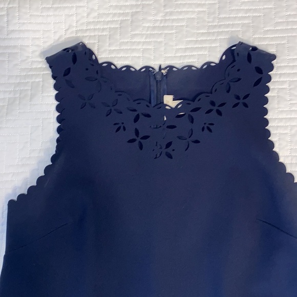 J Crew navy scalloped shift dress - Picture 6 of 10
